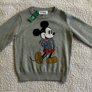 New BabyGap sweater Disney Mickey Mouse, boys/girls,unisex,size:5T,years,gray